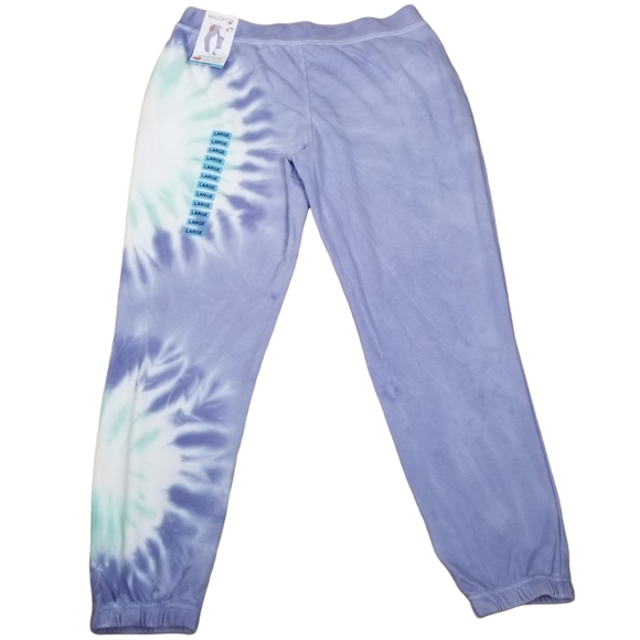 NWT - Wild Fox Tie Dye Hoodie and Jogger Set Purple Women's Size Large - Picture 9 of 16